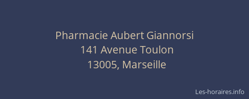 Pharmacie Aubert Giannorsi