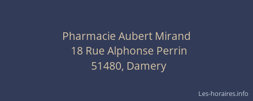 Pharmacie Aubert Mirand