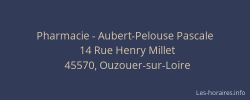 Pharmacie - Aubert-Pelouse Pascale