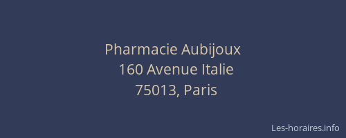 Pharmacie Aubijoux