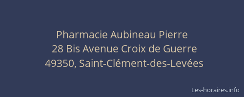 Pharmacie Aubineau Pierre