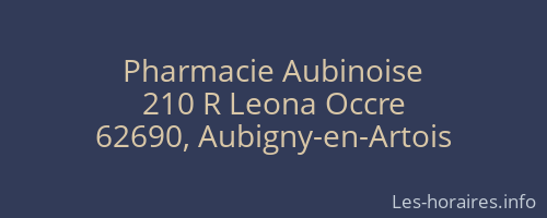 Pharmacie Aubinoise