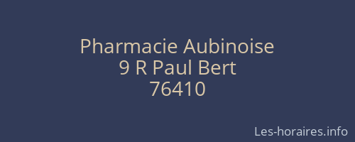 Pharmacie Aubinoise