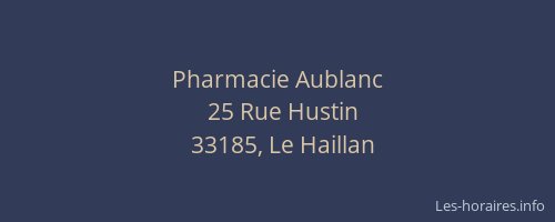 Pharmacie Aublanc