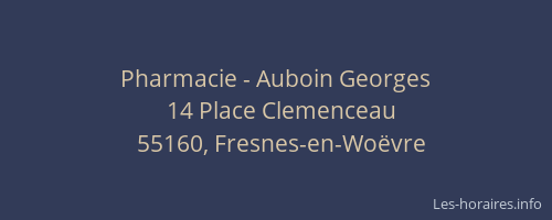Pharmacie - Auboin Georges