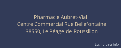 Pharmacie Aubret-Vial