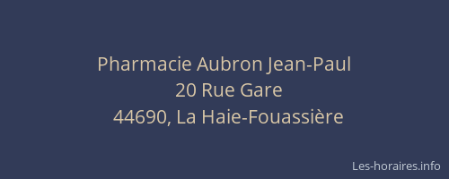 Pharmacie Aubron Jean-Paul