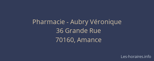 Pharmacie - Aubry Véronique