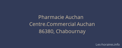 Pharmacie Auchan