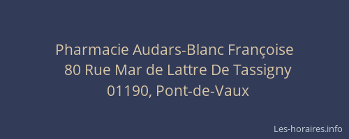 Pharmacie Audars-Blanc Françoise