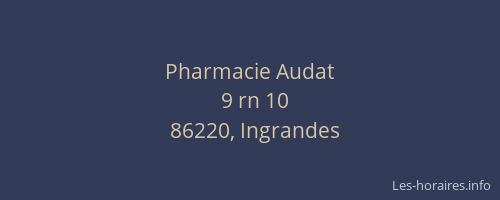 Pharmacie Audat