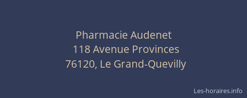 Pharmacie Audenet