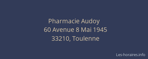 Pharmacie Audoy