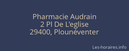Pharmacie Audrain