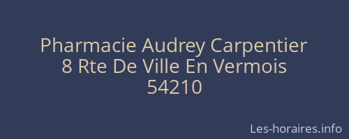 Pharmacie Audrey Carpentier