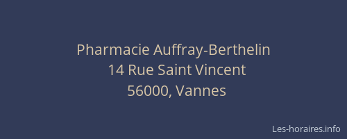 Pharmacie Auffray-Berthelin