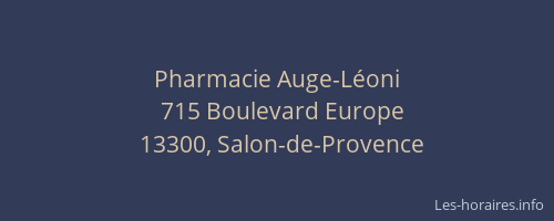 Pharmacie Auge-Léoni
