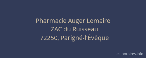 Pharmacie Auger Lemaire