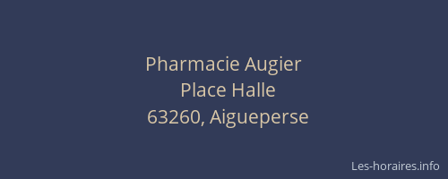 Pharmacie Augier