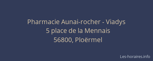 Pharmacie Aunai-rocher - Viadys