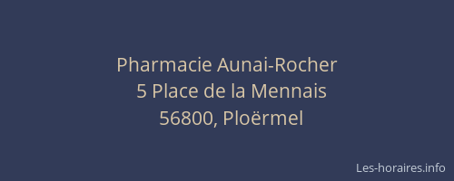 Pharmacie Aunai-Rocher
