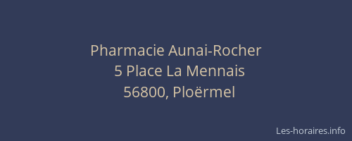 Pharmacie Aunai-Rocher