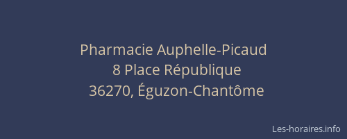 Pharmacie Auphelle-Picaud