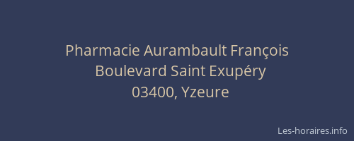 Pharmacie Aurambault François