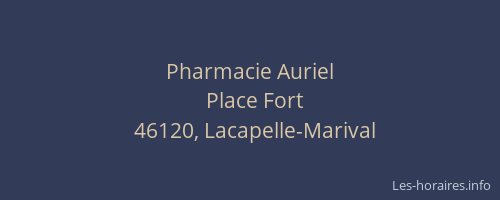 Pharmacie Auriel
