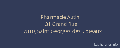 Pharmacie Autin