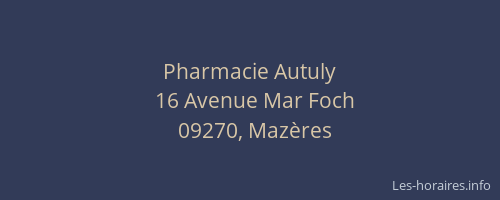 Pharmacie Autuly