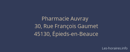 Pharmacie Auvray