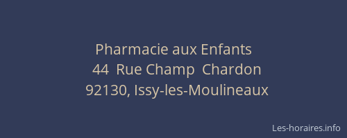 Pharmacie aux Enfants