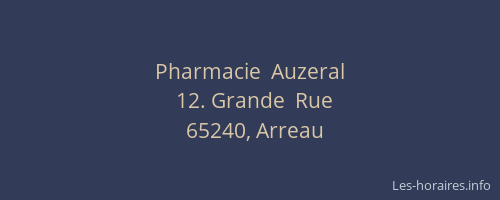 Pharmacie  Auzeral