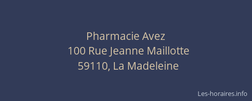 Pharmacie Avez