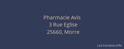 Pharmacie Avis