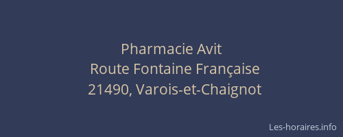 Pharmacie Avit
