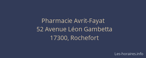 Pharmacie Avrit-Fayat