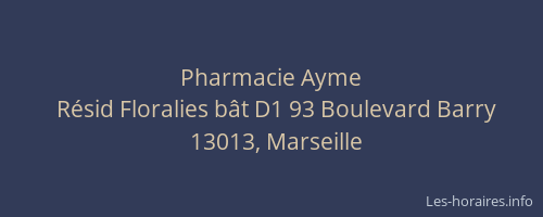 Pharmacie Ayme