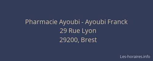 Pharmacie Ayoubi - Ayoubi Franck