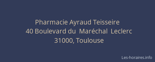 Pharmacie Ayraud Teisseire