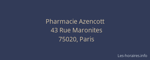 Pharmacie Azencott