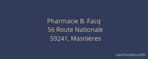 Pharmacie B. Facq