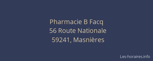 Pharmacie B Facq