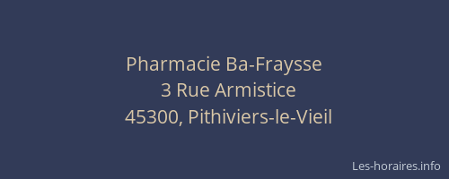 Pharmacie Ba-Fraysse