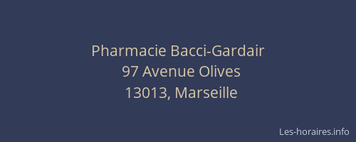 Pharmacie Bacci-Gardair