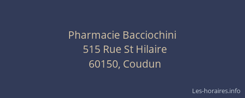 Pharmacie Bacciochini
