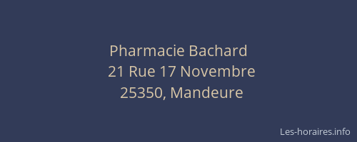Pharmacie Bachard