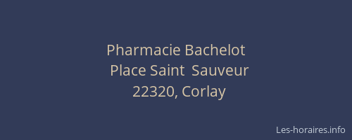 Pharmacie Bachelot