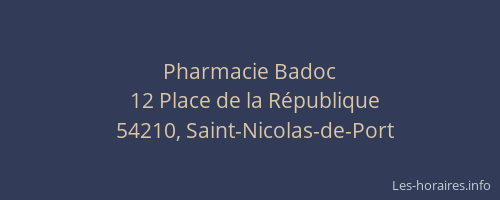 Pharmacie Badoc